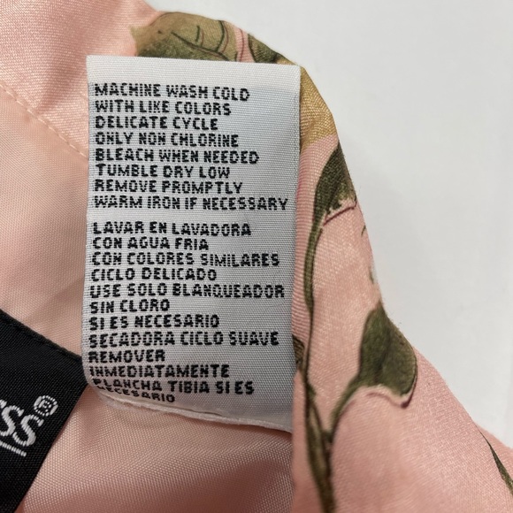 Sag Harbor Pink Pantsuit Elegant Sateen Floral Design Jacket Ankle Pants Size 12 - Picture 7 of 15